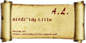 Alföldy Lilla névjegykártya